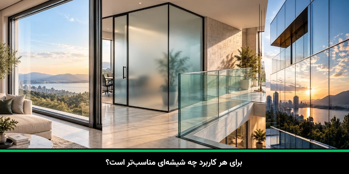 برای هر کاربرد چه شیشه‌ای مناسب‌تر است؟