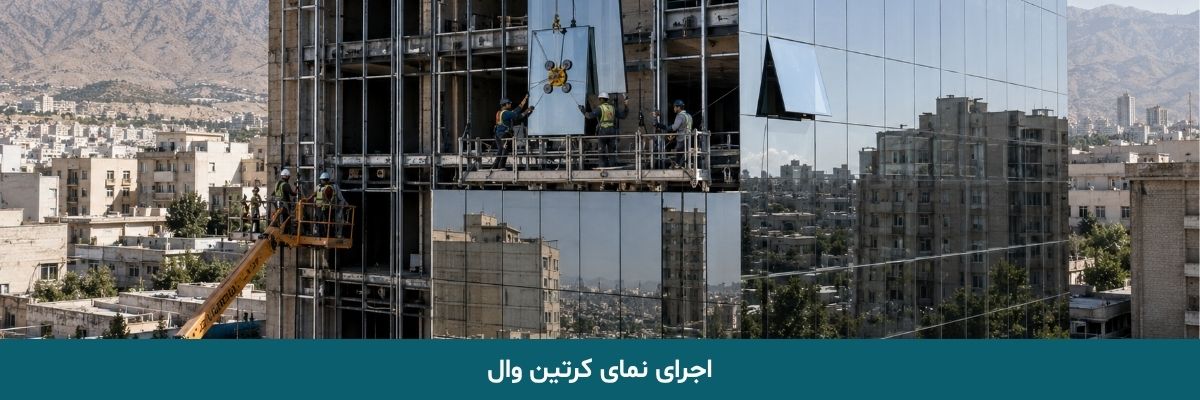 اجرای نمای کرتین وال
