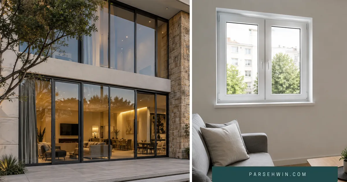 مقایسه پنجره UPVC، آلومینیومی و ترمال‌بریک