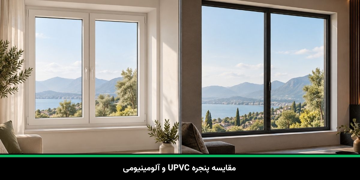 مقایسه پنجره UPVC و آلومینیومی