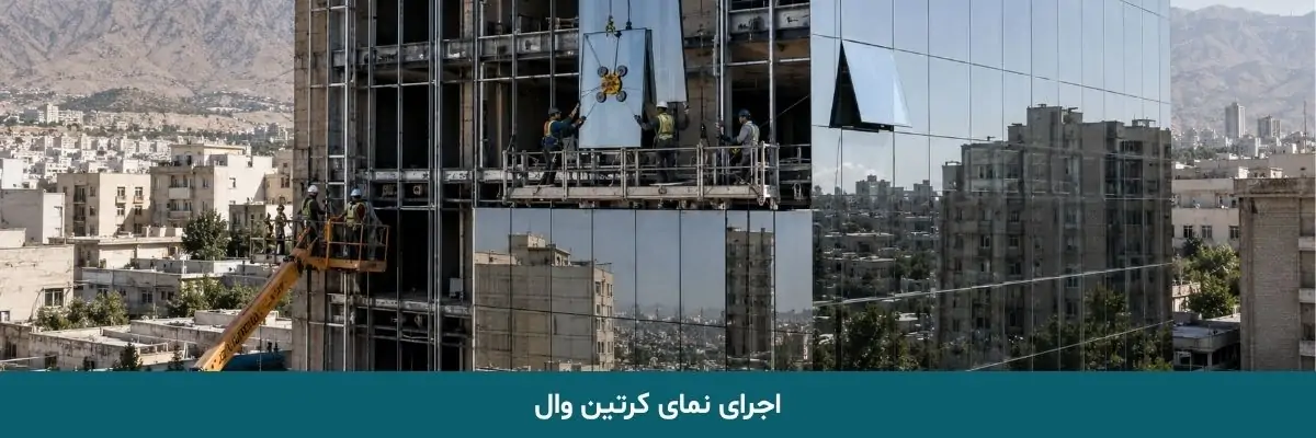 اجرای نمای کرتین وال